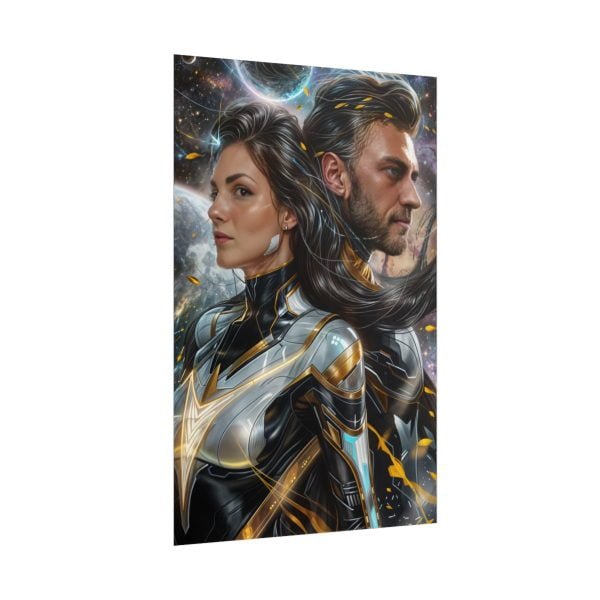 Custom Fantasy Couple Portrait Poster from photo | Custom Couple Portrait from photo Superhero Couple Style | Best for Anniversary Gift, Special Gift - Image 88