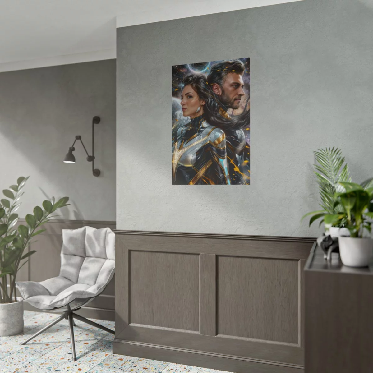 Custom Fantasy Couple Portrait Poster from photo | Custom Couple Portrait from photo Superhero Couple Style | Best for Anniversary Gift, Special Gift - Image 90