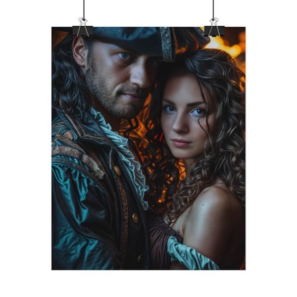 Custom Fantasy Couple Portrait Poster from photo | Custom Couple Portrait from photo Pirate Couple Style | Best for Anniversary Gift, Special Gift - Image 7