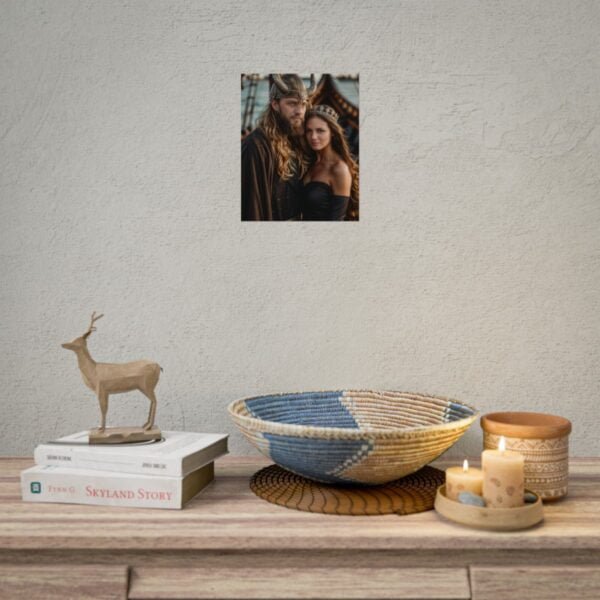 Custom Fantasy Couple Portrait Poster from photo | Custom Viking Couple Portrait from normal photo | Best for Anniversary Gift, Special Gift - Image 9