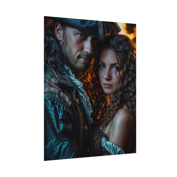 Custom Fantasy Couple Portrait Poster from photo | Custom Couple Portrait from photo Pirate Couple Style | Best for Anniversary Gift, Special Gift - Image 8