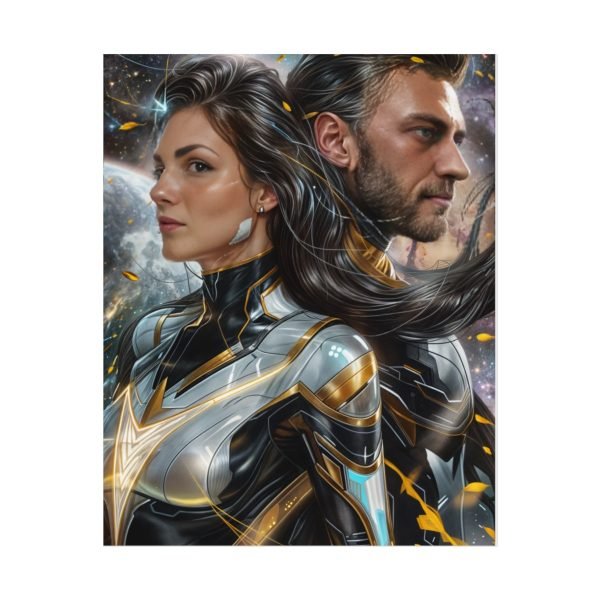 Custom Fantasy Couple Portrait Poster from photo | Custom Couple Portrait from photo Superhero Couple Style | Best for Anniversary Gift, Special Gift - Image 6