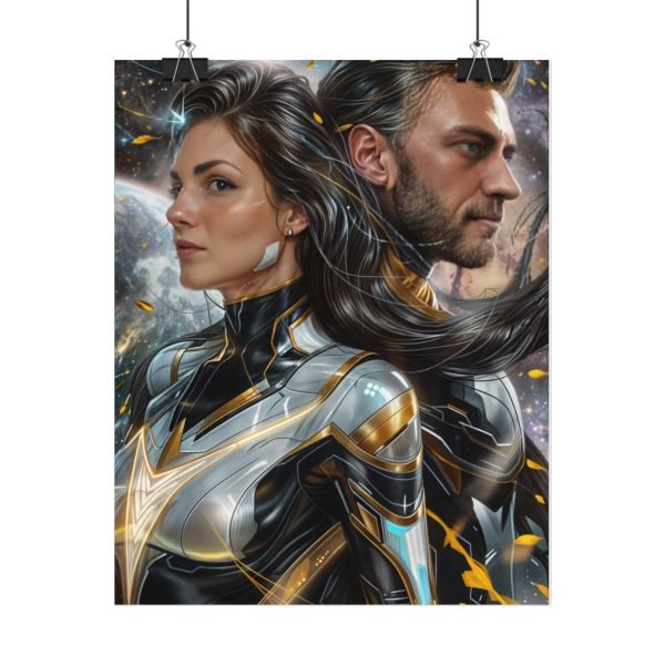 Custom Fantasy Couple Portrait Poster from photo | Custom Couple Portrait from photo Superhero Couple Style | Best for Anniversary Gift, Special Gift - Image 7