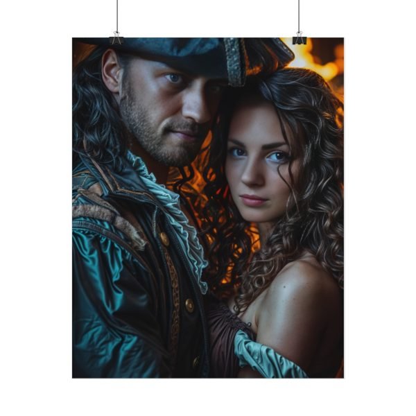 Custom Fantasy Couple Portrait Poster from photo | Custom Couple Portrait from photo Pirate Couple Style | Best for Anniversary Gift, Special Gift - Image 17