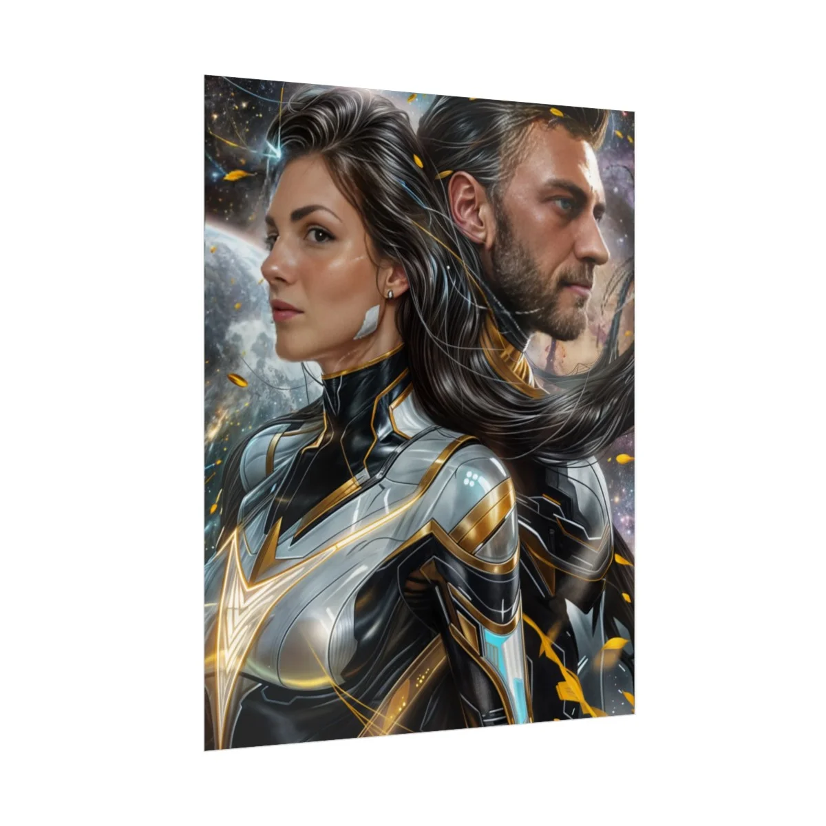 Custom Fantasy Couple Portrait Poster from photo | Custom Couple Portrait from photo Superhero Couple Style | Best for Anniversary Gift, Special Gift - Image 23