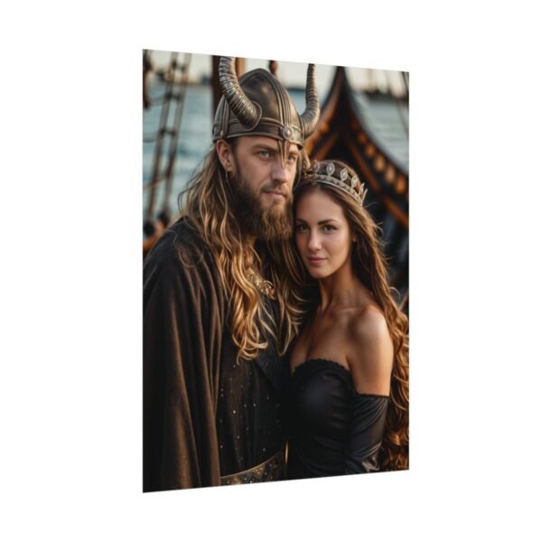 Custom Fantasy Couple Portrait Poster from photo | Custom Viking Couple Portrait from normal photo | Best for Anniversary Gift, Special Gift - Image 38