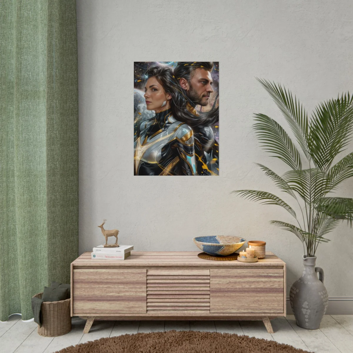 Custom Fantasy Couple Portrait Poster from photo | Custom Couple Portrait from photo Superhero Couple Style | Best for Anniversary Gift, Special Gift - Image 39