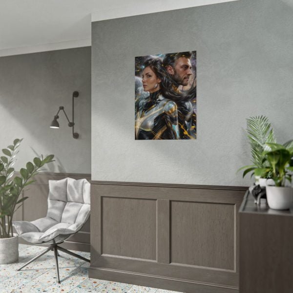 Custom Fantasy Couple Portrait Poster from photo | Custom Couple Portrait from photo Superhero Couple Style | Best for Anniversary Gift, Special Gift - Image 40