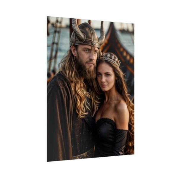 Custom Fantasy Couple Portrait Poster from photo | Custom Viking Couple Portrait from normal photo | Best for Anniversary Gift, Special Gift - Image 43