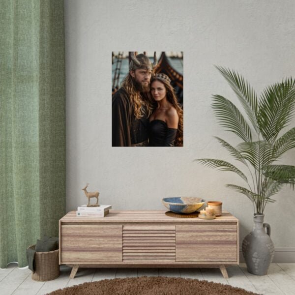 Custom Fantasy Couple Portrait Poster from photo | Custom Viking Couple Portrait from normal photo | Best for Anniversary Gift, Special Gift - Image 44