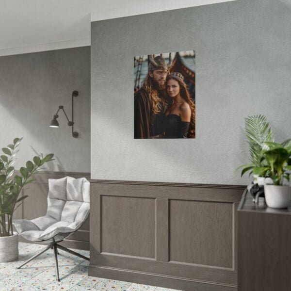 Custom Fantasy Couple Portrait Poster from photo | Custom Viking Couple Portrait from normal photo | Best for Anniversary Gift, Special Gift - Image 45
