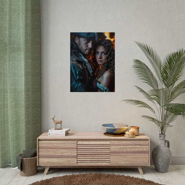 Custom Fantasy Couple Portrait Poster from photo | Custom Couple Portrait from photo Pirate Couple Style | Best for Anniversary Gift, Special Gift - Image 44