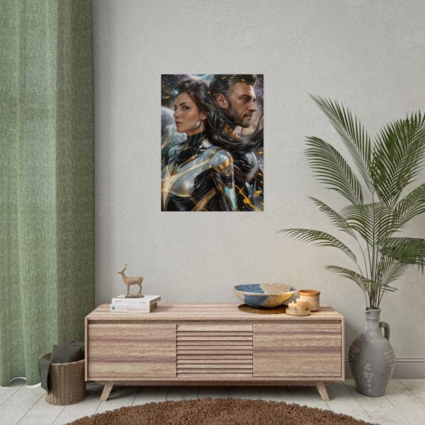Custom Fantasy Couple Portrait Poster from photo | Custom Couple Portrait from photo Superhero Couple Style | Best for Anniversary Gift, Special Gift - Image 44