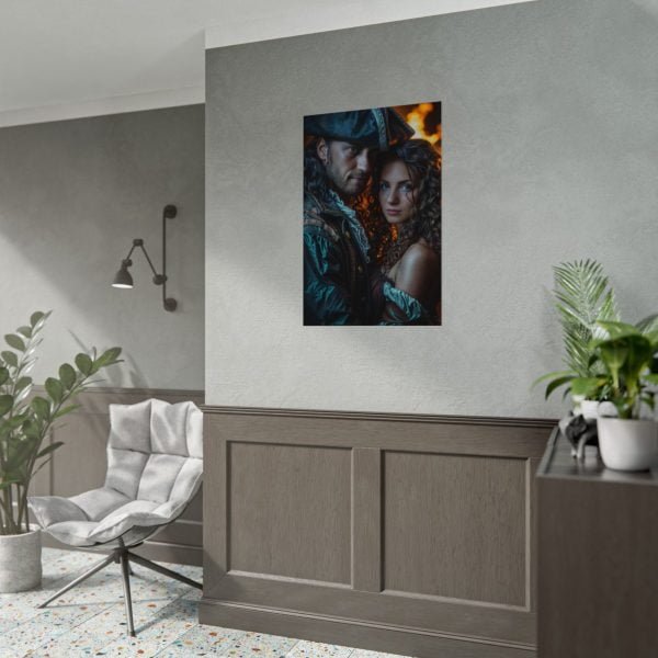 Custom Fantasy Couple Portrait Poster from photo | Custom Couple Portrait from photo Pirate Couple Style | Best for Anniversary Gift, Special Gift - Image 5