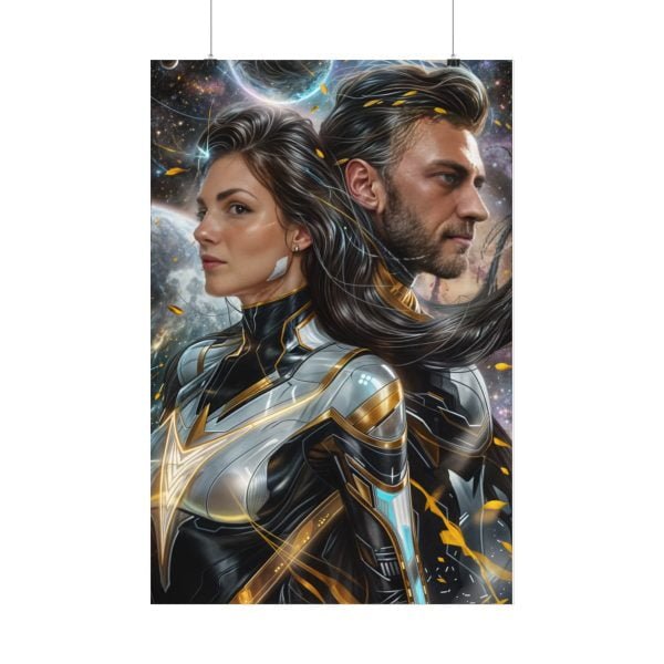 Custom Fantasy Couple Portrait Poster from photo | Custom Couple Portrait from photo Superhero Couple Style | Best for Anniversary Gift, Special Gift - Image 3