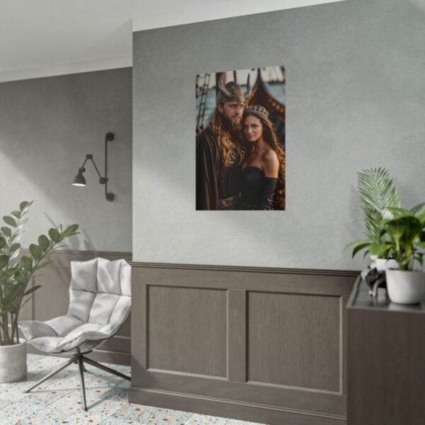 Custom Fantasy Couple Portrait Poster from photo | Custom Viking Couple Portrait from normal photo | Best for Anniversary Gift, Special Gift - Image 50