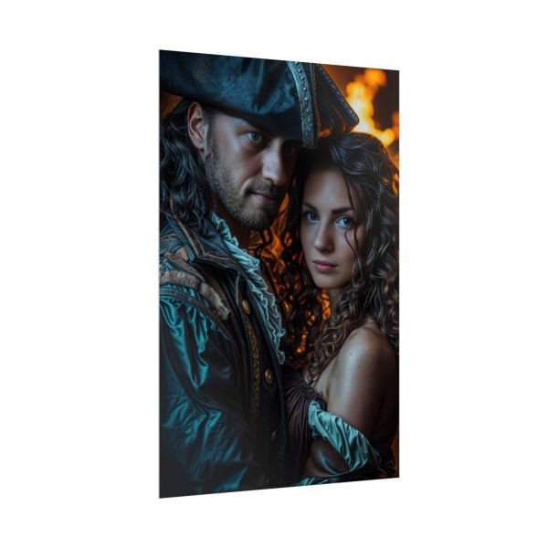 Custom Fantasy Couple Portrait Poster from photo | Custom Couple Portrait from photo Pirate Couple Style | Best for Anniversary Gift, Special Gift - Image 48