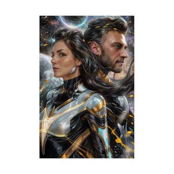 Custom Fantasy Couple Portrait Poster from photo | Custom Couple Portrait from photo Superhero Couple Style | Best for Anniversary Gift, Special Gift - Image 46