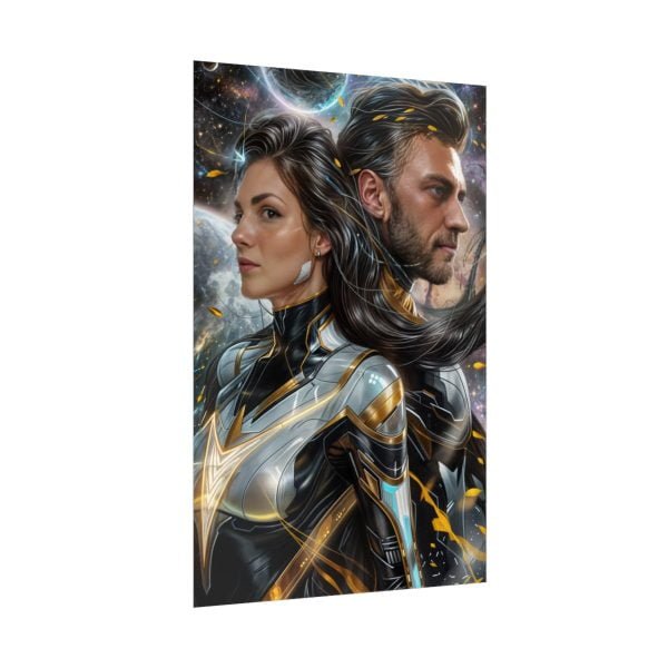 Custom Fantasy Couple Portrait Poster from photo | Custom Couple Portrait from photo Superhero Couple Style | Best for Anniversary Gift, Special Gift - Image 48