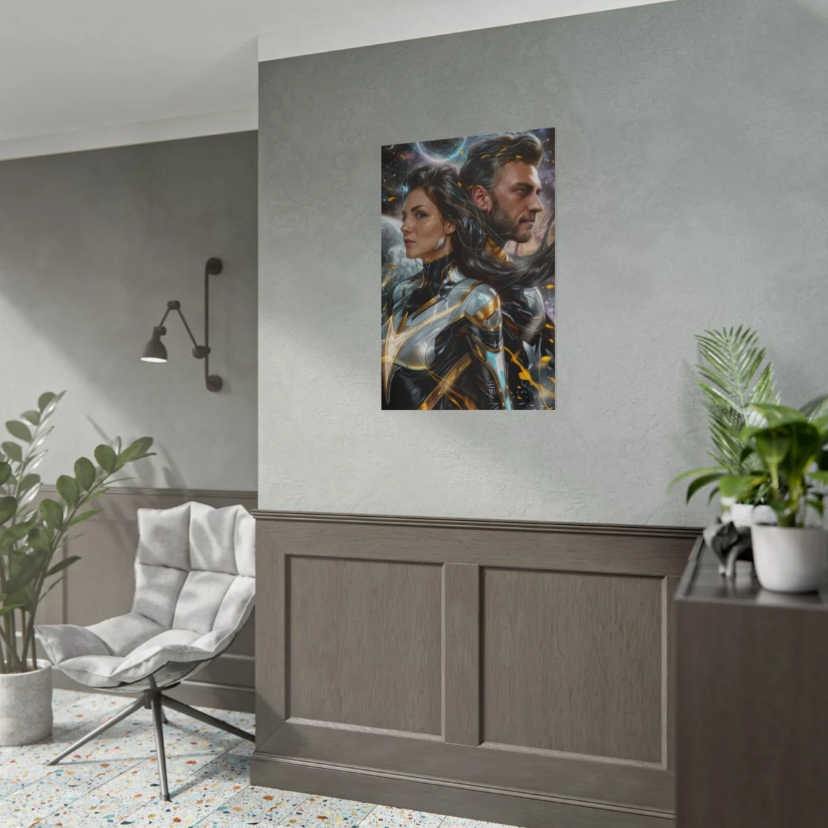 Custom Fantasy Couple Portrait Poster from photo | Custom Couple Portrait from photo Superhero Couple Style | Best for Anniversary Gift, Special Gift - Image 50