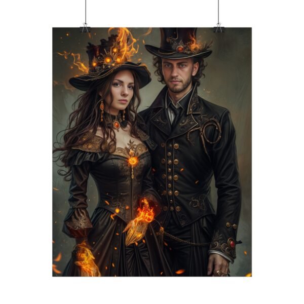 Custom Fantasy Couple Portrait Poster from photo | Custom Halloween Fantasy Couple Portrait from normal photo | Best for Anniversary Gift, Special Gift - Image 18