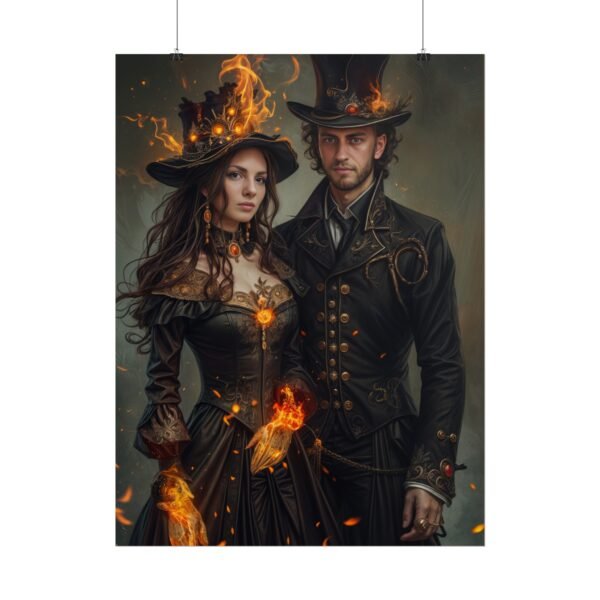 Custom Fantasy Couple Portrait Poster from photo | Custom Halloween Fantasy Couple Portrait from normal photo | Best for Anniversary Gift, Special Gift - Image 83