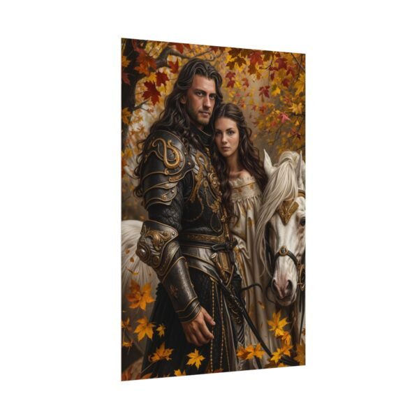 Custom Fantasy Couple Portrait Poster from photo | Custom Royal Couple Riding on Horse Couple Portrait from normal photo | Best for Anniversary Gift, Special Gift - Image 44