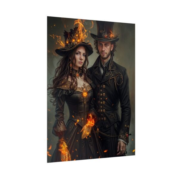 Custom Fantasy Couple Portrait Poster from photo | Custom Halloween Fantasy Couple Portrait from normal photo | Best for Anniversary Gift, Special Gift - Image 29