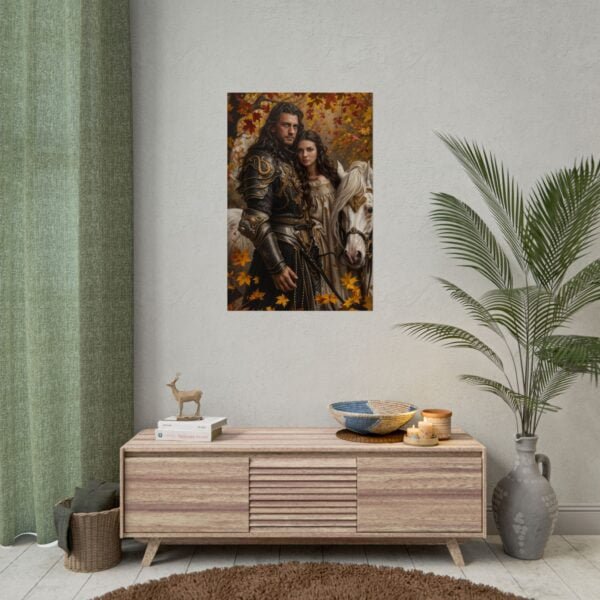 Custom Fantasy Couple Portrait Poster from photo | Custom Royal Couple Riding on Horse Couple Portrait from normal photo | Best for Anniversary Gift, Special Gift - Image 46