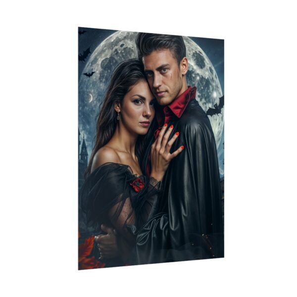 Custom Fantasy Couple Portrait Poster from photo | Custom Vampire Fantasy Couple Portrait from normal photo | Best for Anniversary Gift, Special Gift - Image 29