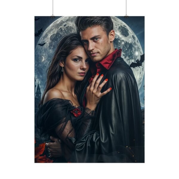 Custom Fantasy Couple Portrait Poster from photo | Custom Vampire Fantasy Couple Portrait from normal photo | Best for Anniversary Gift, Special Gift - Image 83