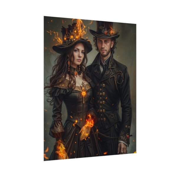 Custom Fantasy Couple Portrait Poster from photo | Custom Halloween Fantasy Couple Portrait from normal photo | Best for Anniversary Gift, Special Gift - Image 14