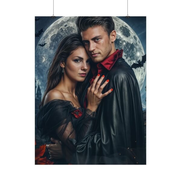 Custom Fantasy Couple Portrait Poster from photo | Custom Vampire Fantasy Couple Portrait from normal photo | Best for Anniversary Gift, Special Gift - Image 33