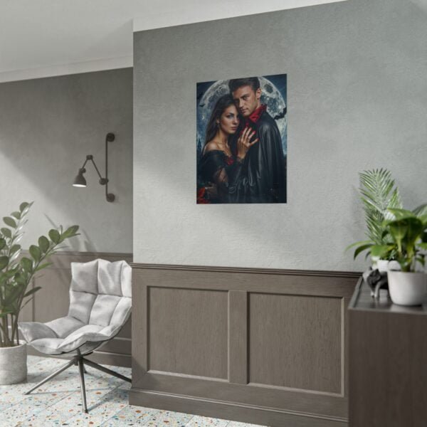 Custom Fantasy Couple Portrait Poster from photo | Custom Vampire Fantasy Couple Portrait from normal photo | Best for Anniversary Gift, Special Gift - Image 40