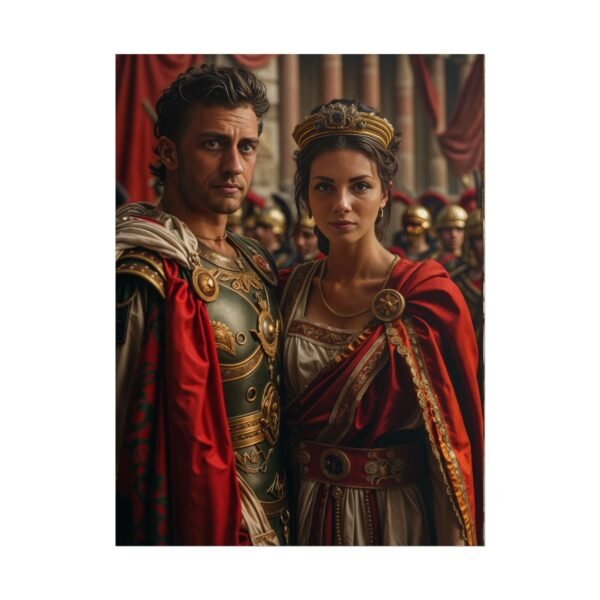 Custom Fantasy Couple Portrait Poster from photo | Custom Royal Couple Roman Couple Portrait from normal photo | Best for Anniversary Gift, Special Gift - Image 82