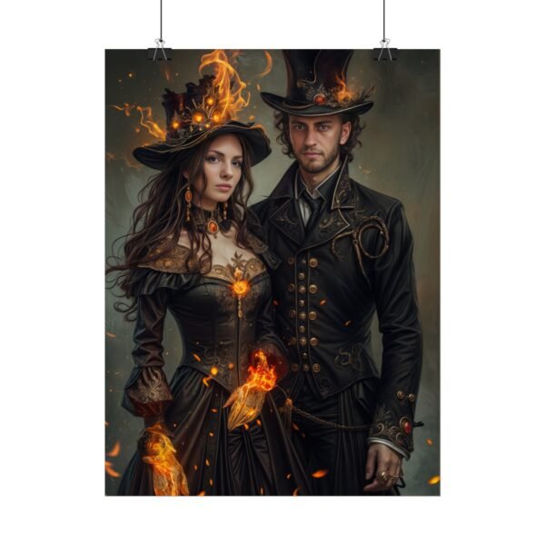 Custom Fantasy Couple Portrait Poster from photo | Custom Halloween Fantasy Couple Portrait from normal photo | Best for Anniversary Gift, Special Gift - Image 58