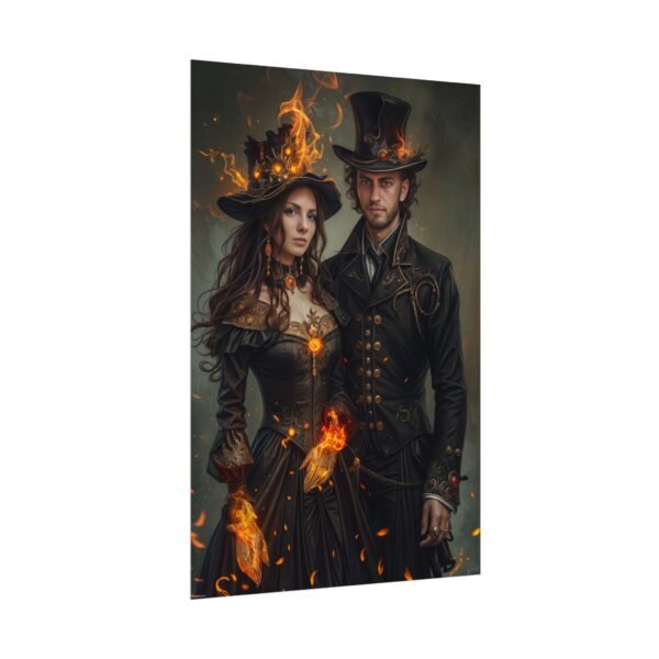 Custom Fantasy Couple Portrait Poster from photo | Custom Halloween Fantasy Couple Portrait from normal photo | Best for Anniversary Gift, Special Gift - Image 44