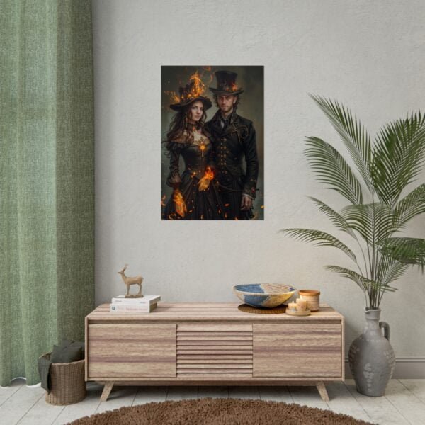 Custom Fantasy Couple Portrait Poster from photo | Custom Halloween Fantasy Couple Portrait from normal photo | Best for Anniversary Gift, Special Gift - Image 46