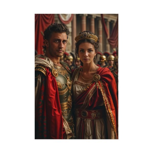 Custom Fantasy Couple Portrait Poster from photo | Custom Royal Couple Roman Couple Portrait from normal photo | Best for Anniversary Gift, Special Gift - Image 42