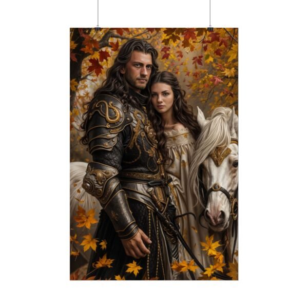 Custom Fantasy Couple Portrait Poster from photo | Custom Royal Couple Riding on Horse Couple Portrait from normal photo | Best for Anniversary Gift, Special Gift - Image 48