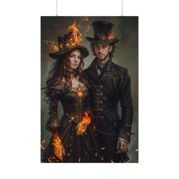 Custom Fantasy Couple Portrait Poster from photo | Custom Halloween Fantasy Couple Portrait from normal photo | Best for Anniversary Gift, Special Gift - Image 43