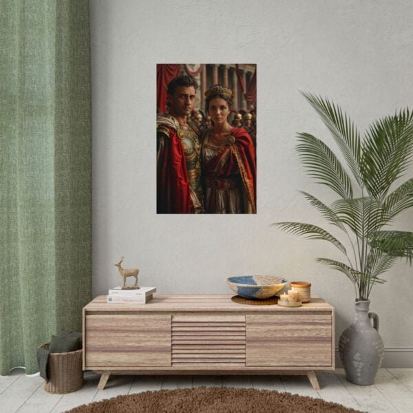 Custom Fantasy Couple Portrait Poster from photo | Custom Royal Couple Roman Couple Portrait from normal photo | Best for Anniversary Gift, Special Gift - Image 41