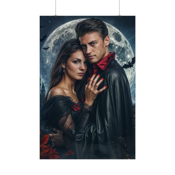 Custom Fantasy Couple Portrait Poster from photo | Custom Vampire Fantasy Couple Portrait from normal photo | Best for Anniversary Gift, Special Gift - Image 43