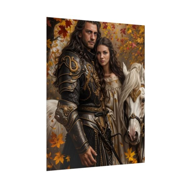 Custom Fantasy Couple Portrait Poster from photo | Custom Royal Couple Riding on Horse Couple Portrait from normal photo | Best for Anniversary Gift, Special Gift - Image 19