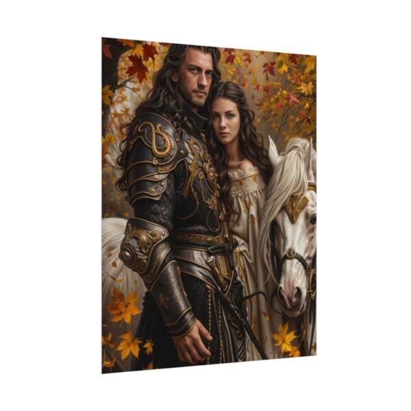 Custom Fantasy Couple Portrait Poster from photo | Custom Royal Couple Riding on Horse Couple Portrait from normal photo | Best for Anniversary Gift, Special Gift - Image 14