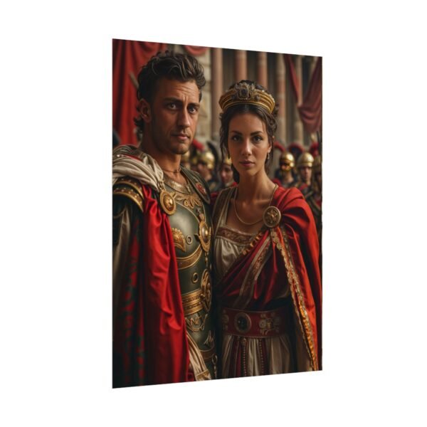 Custom Fantasy Couple Portrait Poster from photo | Custom Royal Couple Roman Couple Portrait from normal photo | Best for Anniversary Gift, Special Gift - Image 24