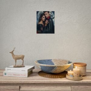 Custom Fantasy Couple Portrait Poster from photo | Custom Vampire Fantasy Couple Portrait from normal photo | Best for Anniversary Gift, Special Gift