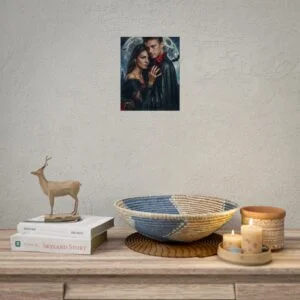 Custom Fantasy Couple Portrait Poster from photo | Custom Vampire Fantasy Couple Portrait from normal photo | Best for Anniversary Gift, Special Gift