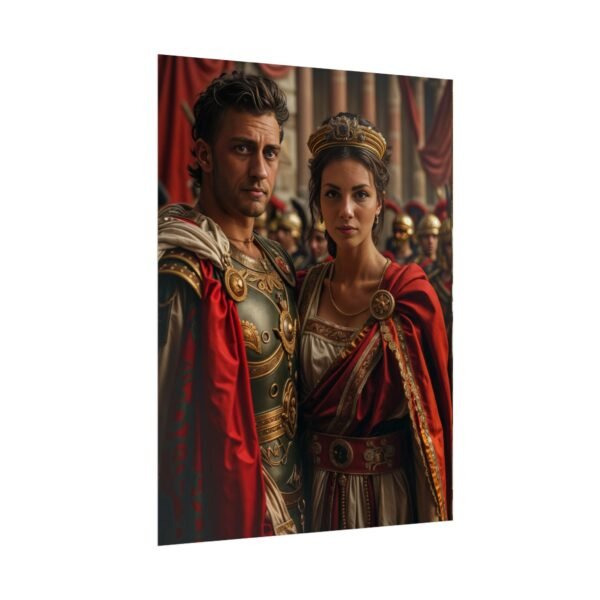 Custom Fantasy Couple Portrait Poster from photo | Custom Royal Couple Roman Couple Portrait from normal photo | Best for Anniversary Gift, Special Gift - Image 29