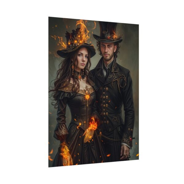 Custom Fantasy Couple Portrait Poster from photo | Custom Halloween Fantasy Couple Portrait from normal photo | Best for Anniversary Gift, Special Gift - Image 24